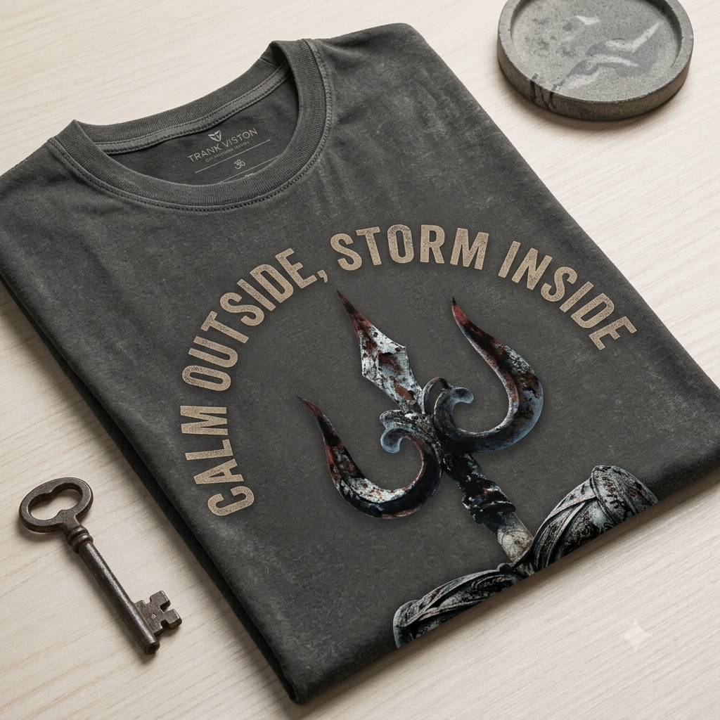 Calm Outside. Storm Inside. Mahadev T-Shirt