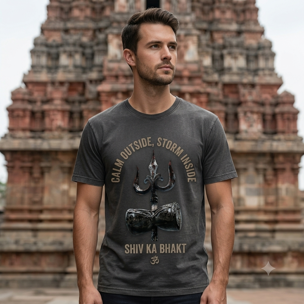 Calm Outside. Storm Inside. Mahadev T-Shirt